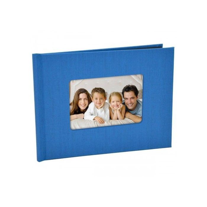 Fotogrāmata Photo Book 15x20cm 7mm horizontāla, ar lina audeklu apvilkti cietie vāki, izgriezums priekšvākā. Skavu montāža. Kashmir Ultramarine