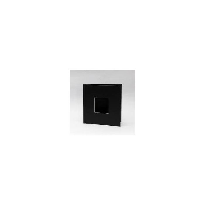Fotogrāmata Photo Book 20x20cm 7mm horizontāla, ar lina audeklu apvilkti cietie vāki, izgriezums priekšvākā. Skavu montāža. Black Silk