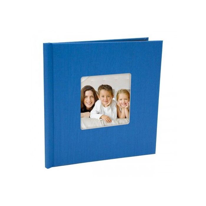 Fotogrāmata Photo Book 20x20cm 7mm horizontāla, ar lina audeklu apvilkti cietie vāki, izgriezums priekšvākā. Skavu montāža. Kashmir Ultramarine