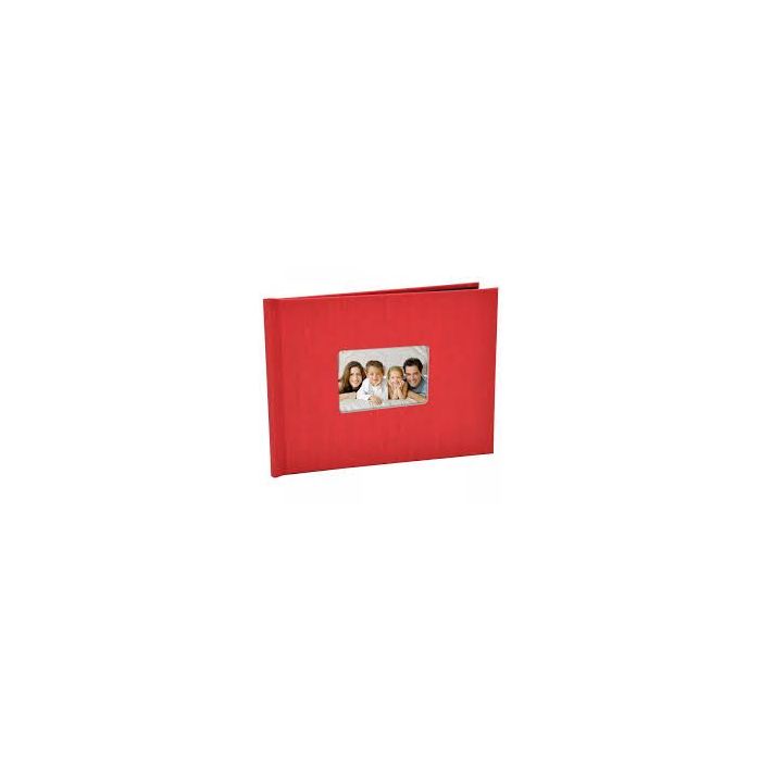Fotogrāmata Photo Book 20x30cm 7mm horizontāla, ar lina audeklu apvilkti cietie vāki, izgriezums priekšvākā. Skavu montāža. Kashmir Red