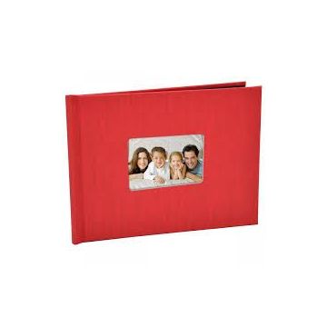 Fotogrāmata Photo Book 20x30cm 7mm horizontāla, ar lina audeklu apvilkti cietie vāki, izgriezums priekšvākā. Skavu montāža. Kashmir Red
