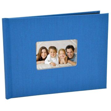 Fotogrāmata Photo Book 20x30cm 7mm horizontāla, ar lina audeklu apvilkti cietie vāki, izgriezums priekšvākā. Skavu montāža. Kashmir Ultramarine